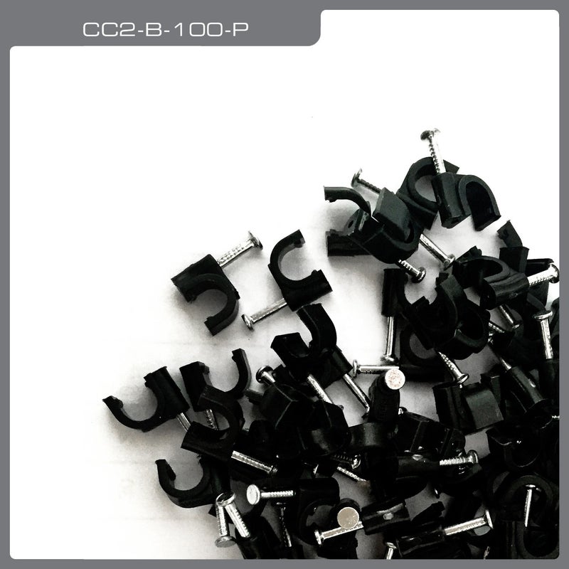 QualGear 6mm Cable Clips, Black, 100 Pack, CC2-B-100-P - Image 3